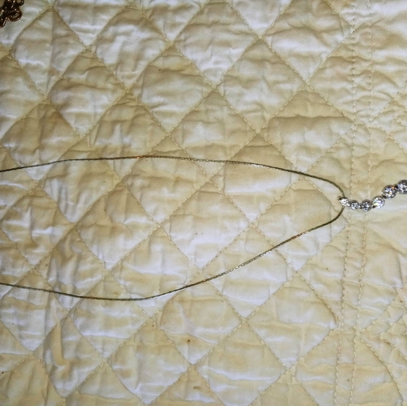 Sterling silver lab created diamond necklace - Picture 6 of 6